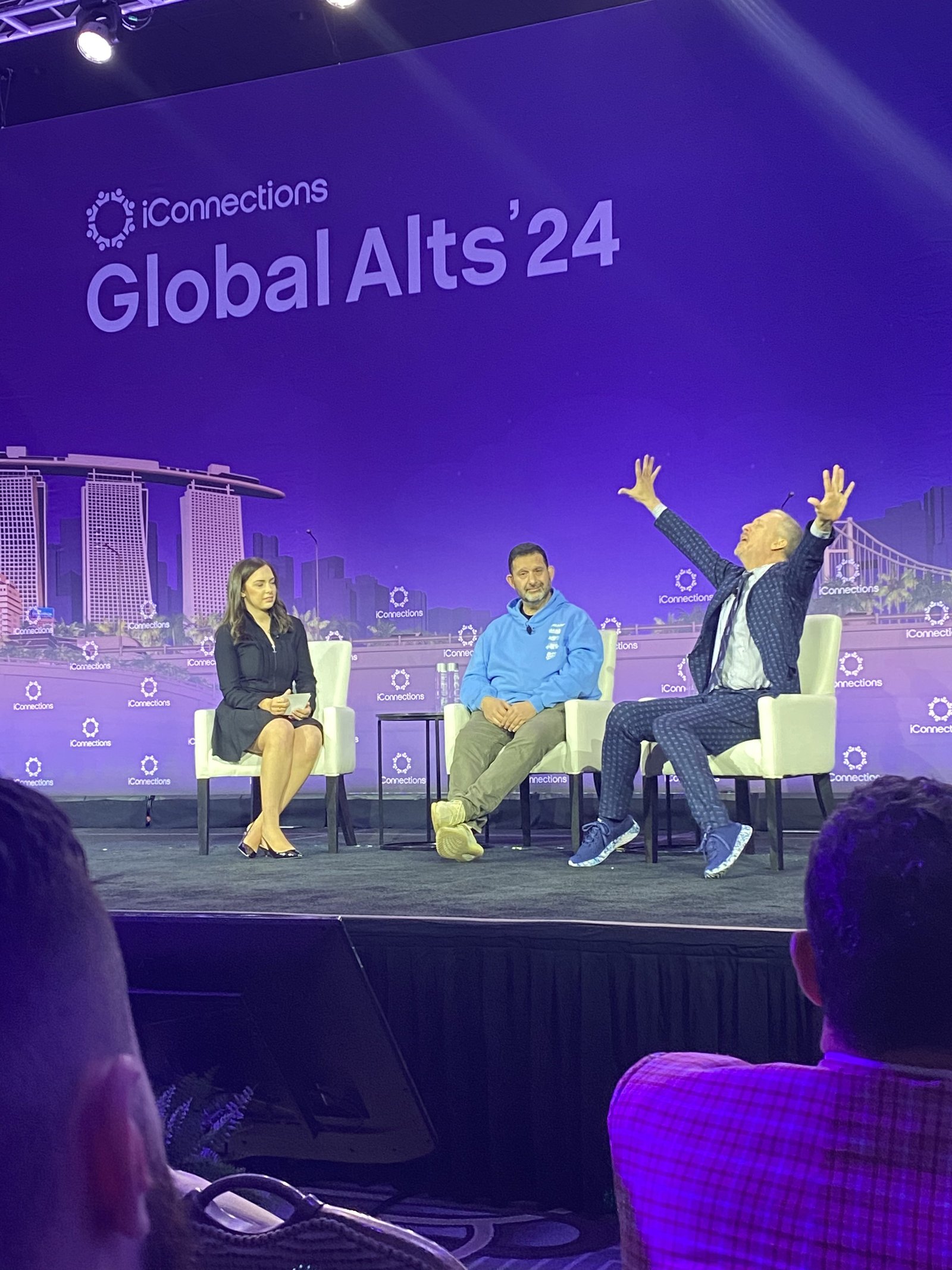 Darren Margolias on stage at iConnections Global Alts 2024